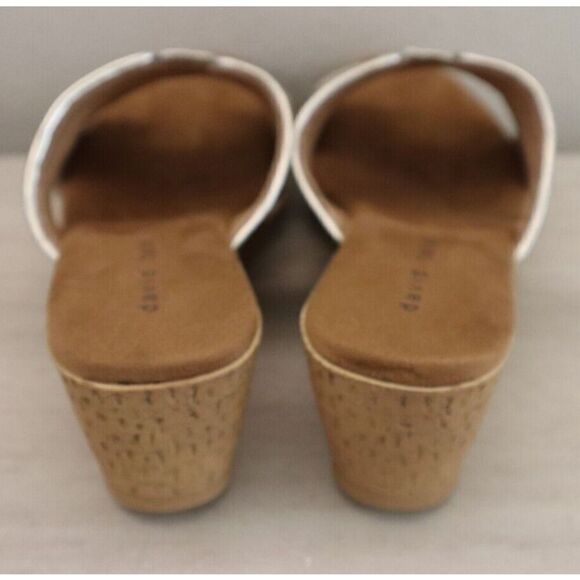 David Tate NWS23-444 Women's Sz 8.5M Cork/Platinum Nappa Moderno Sandals - Picture 2 of 12